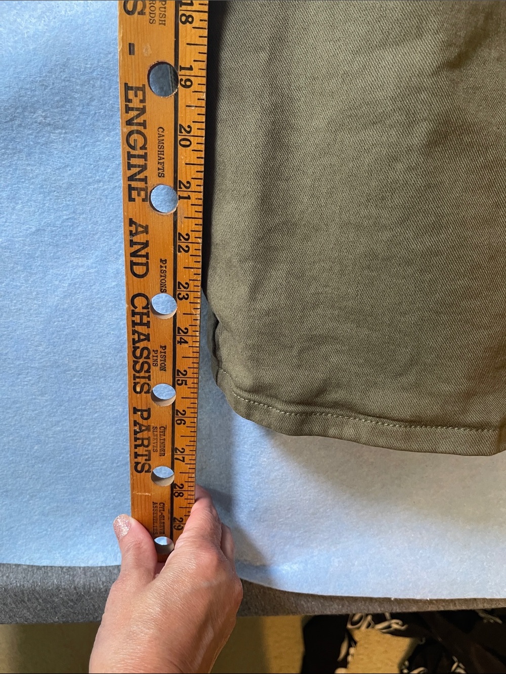 Caslon Olive Green Button-Front Midi Skirt - Picture 2 of 4